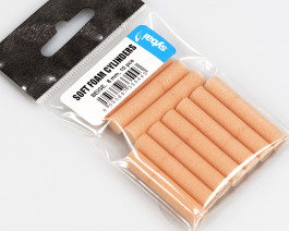 Soft Foam Cylinders, Beige, 8 mm